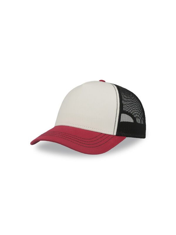 Cappello visiera mid 5 pannelli mesh posteriore RAPPERCANVASS - immagine 5