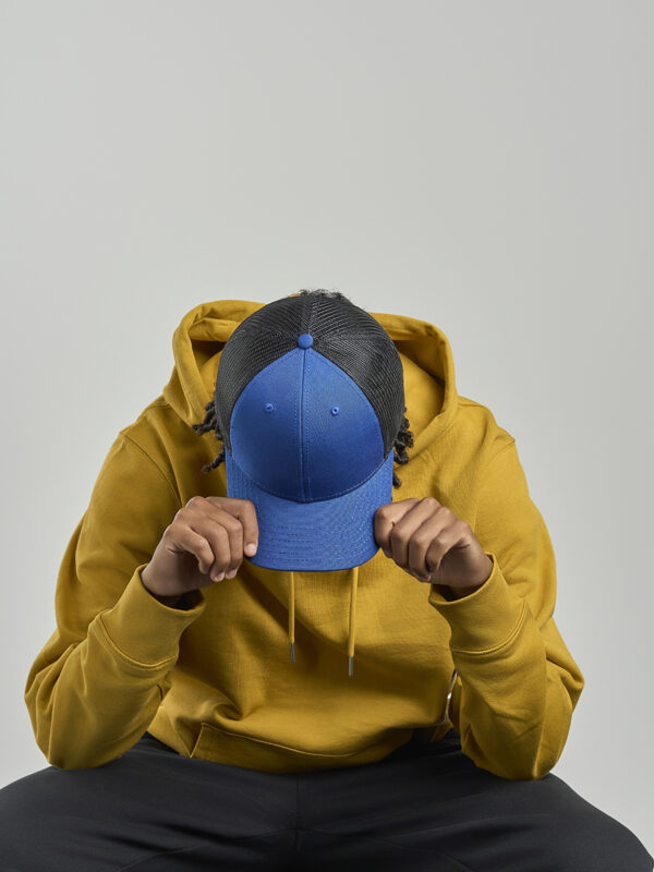 Cappello visiera mid 6 pannelli mesh posteriore RECYTHREE - immagine 3