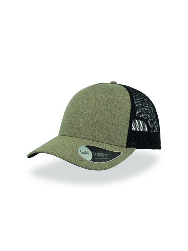 Cappello visiera mid 5 pannelli mesh posteriore RAPPERMELANGE - immagine 4