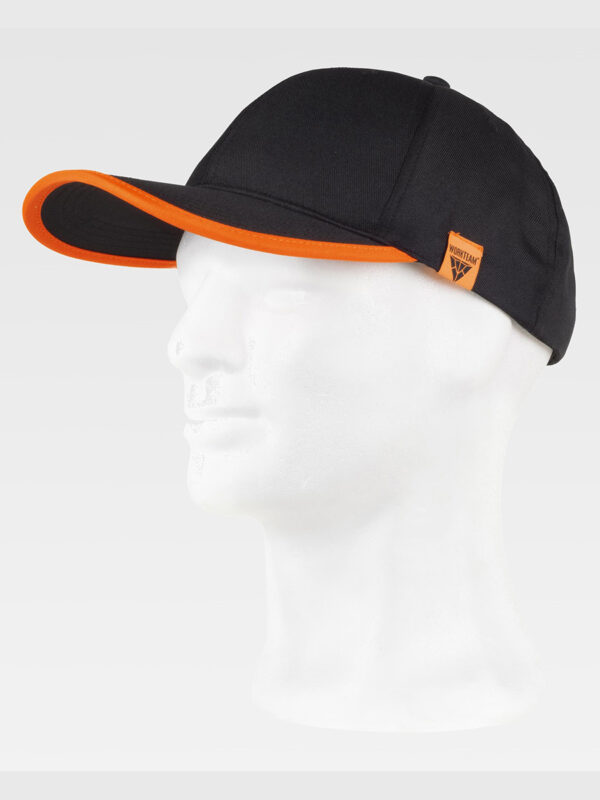 Cappello visiera curva 6 pannelli con bordo visiera a contrasto - immagine 4