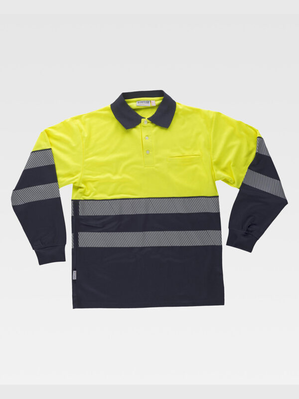 Polo manica lunga alta visibilita classe 1 - immagine 2