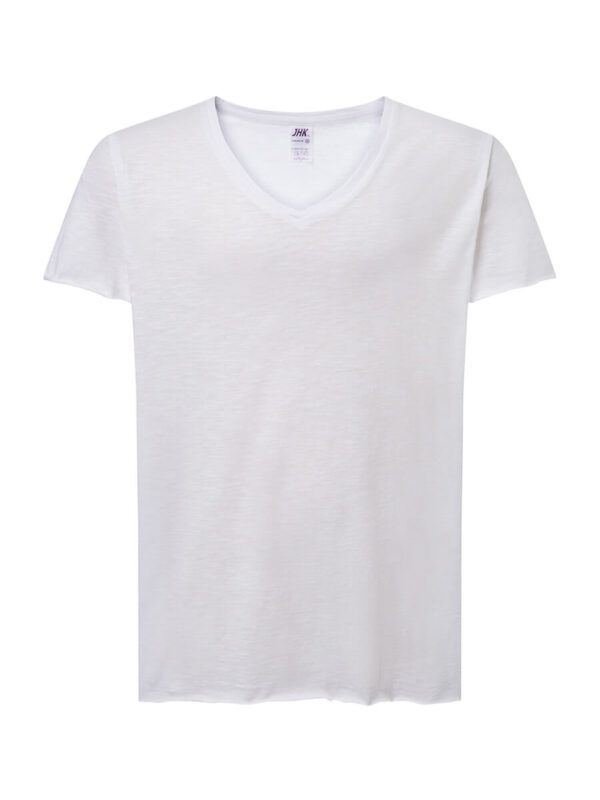 UNI_JHK_CURVSSLUB_JHK_WH.jpg T-SHIRT DONNA MANICA CORTA COLLO A V CURVES