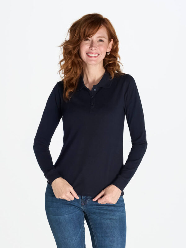Polo Donna Manica Lunga Personalizzata DTF