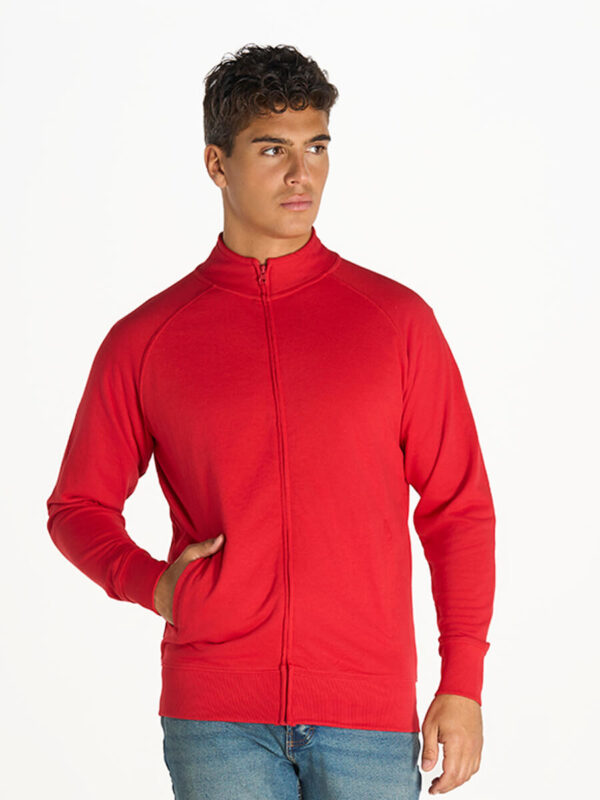 UNI_JHK_SWFUZIP240.jpg Felpa Unisex Zip Intera Leggera Personalizzata DTF