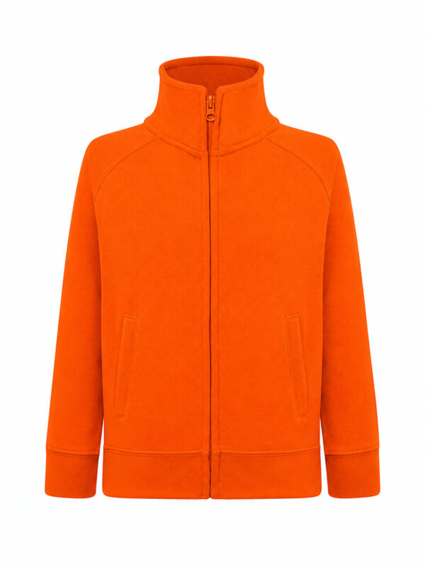 UNI_JHK_SWRKFUZIP240_JHK_OR.jpg FELPA BAMBINO ZIP INTERA LEGGERA FRENCH TERRY