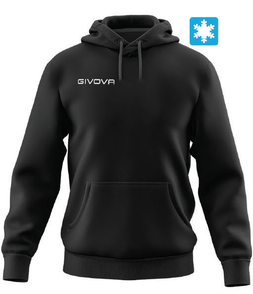 GIVOVA MA012 Felpa Con Cappuccio New - Nero
