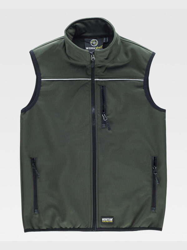 Gilet softshell da lavoro WT S9310 — KHAKI Gilet softshell da lavoro WT S9310 — KHAKI
