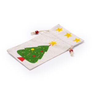 Sacchetto regalo natalizio in cotone 13 × 23 cm Sacchetto regalo natalizio in cotone 13 × 23 cm